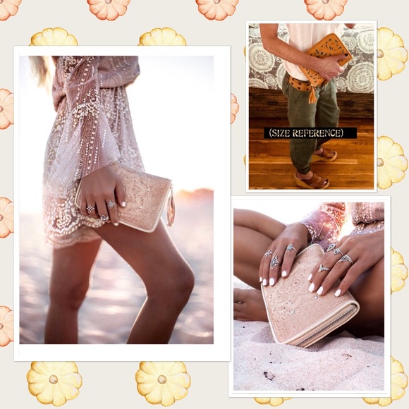 ✨MAHIYA BOHO-GYPSY LEATHER DRIFTER ZIPPER CLUTCH - Picture 8 of 8
